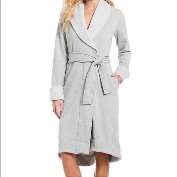 UGG Other - UGG Duffield Robe II Womens Grey double knit fleece pockets belt Sz M NEW
